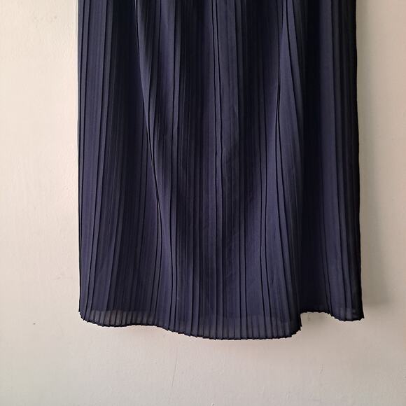 Talbots Accordion Pleated Maxi Skirt Pull On Elastic Waist Black Womens Size 18W - Picture 7 of 9